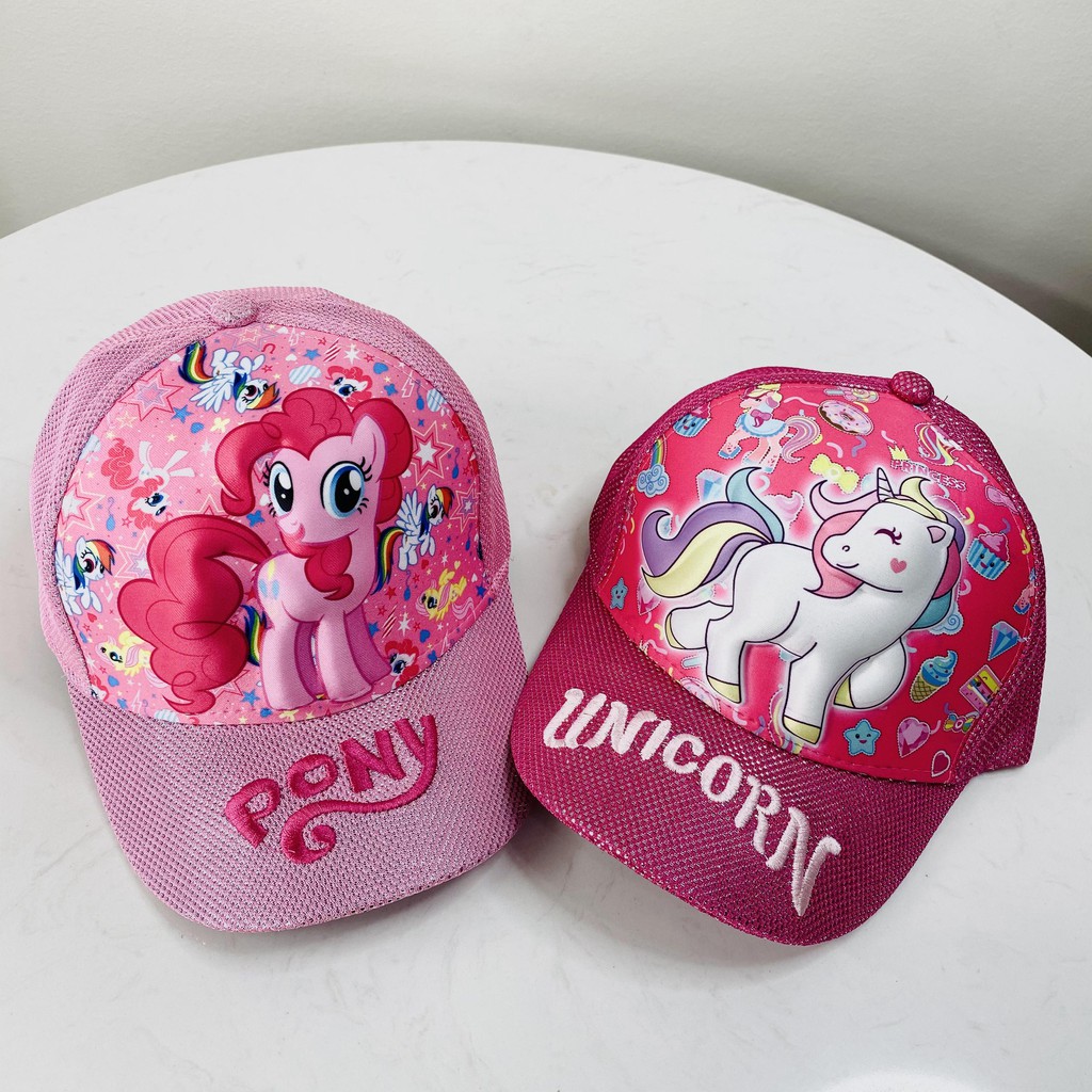 Mũ lưỡi trai bé gái nón bé gái hoạt hình pony thóc shop