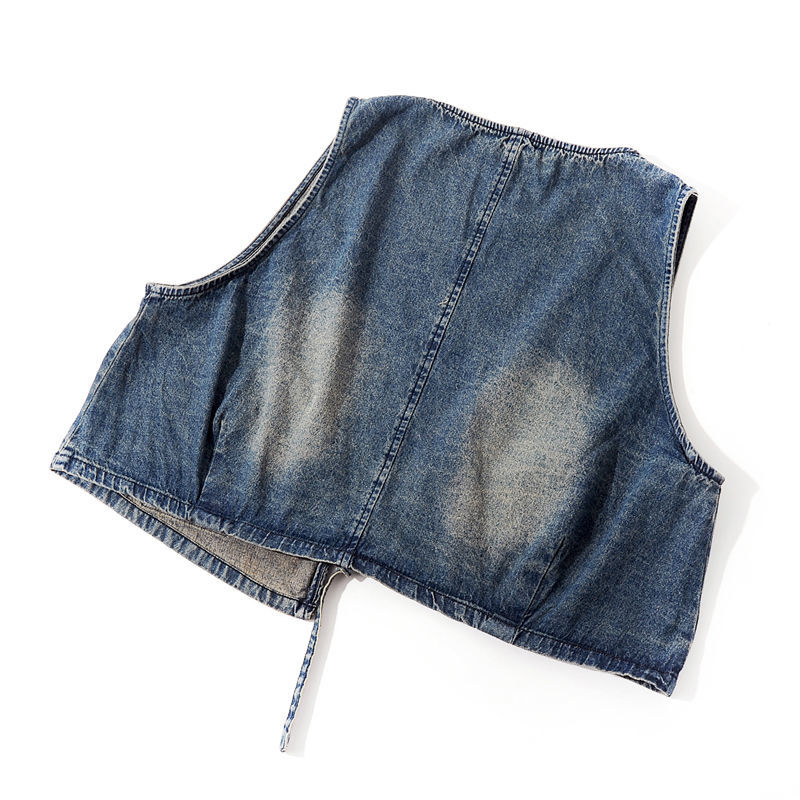 Áo khoác Denim không tay dáng rộng thời trang dành cho nữ | BigBuy360 - bigbuy360.vn