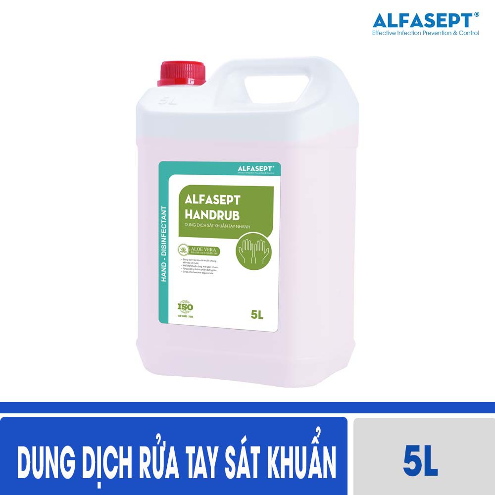 Nước Rửa Tay Khô ALFASEPT Handrub Thân Thiện Với Da, Giúp Diệt Khuẩn Nhanh Chóng Và Hiệu Quả Can 5L