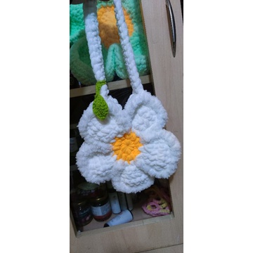 Túi len hoa cúc Len Nhung Xù - BloomFlower Bag - Tặng kèm charm xinh xắn