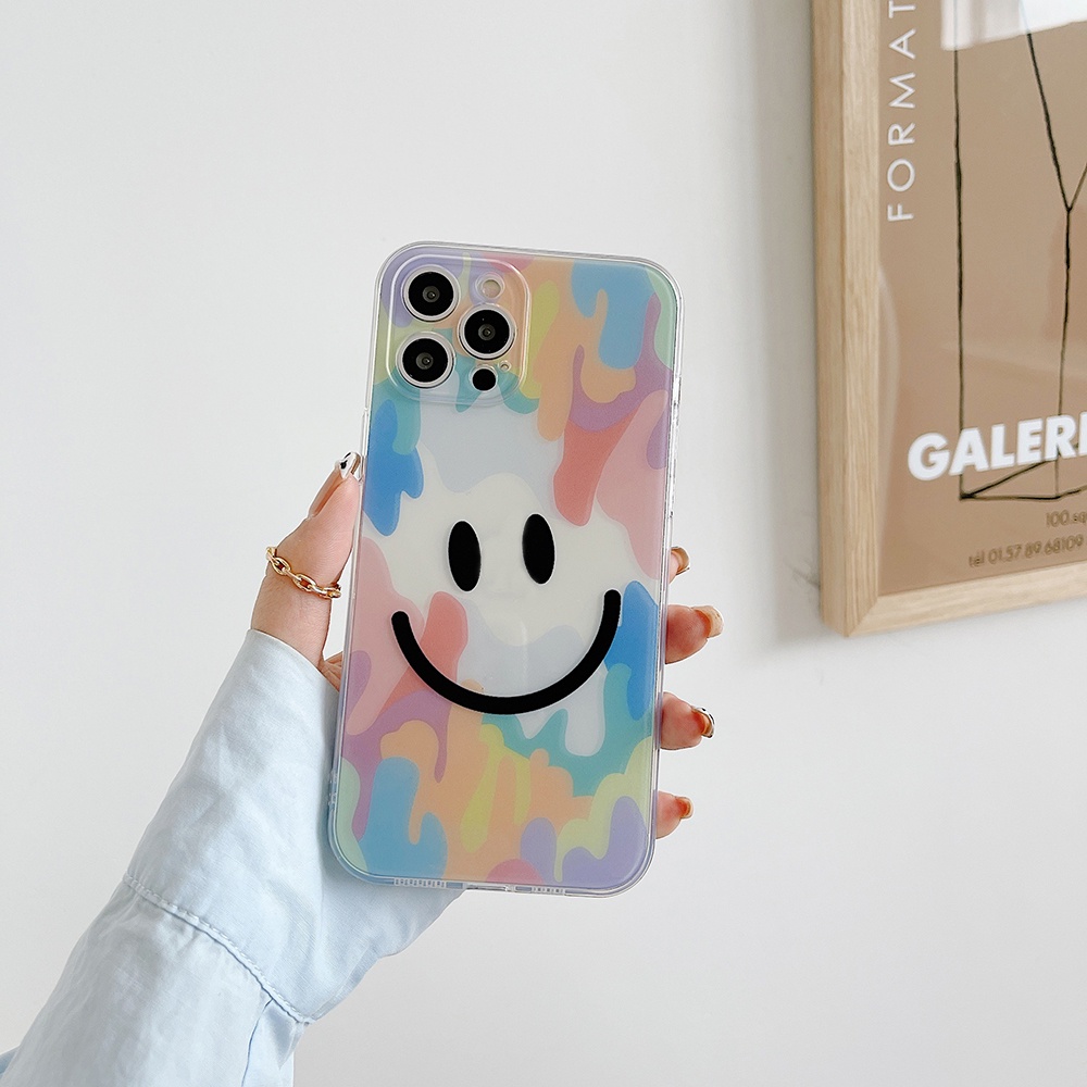 Ốp Điện Thoại TPU Mềm Họa Tiết Graffiti/Mặt Cười/Gằn Ri Thời Trang Cho iPhone 11 iPhone12 13 Pro Max 13mini Xr 7 8 Plus