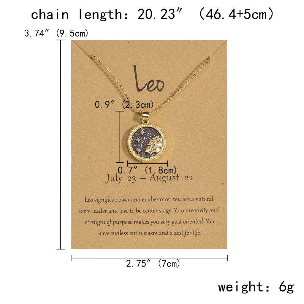 Dây chuyền trang trí mặt hình cung hoàng đạo xinh xắn dành cho cặp đôi