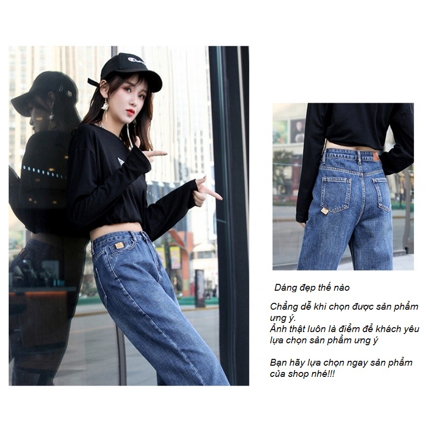 Quần Jean nữ lưng cao ống bó dáng dài GEN J