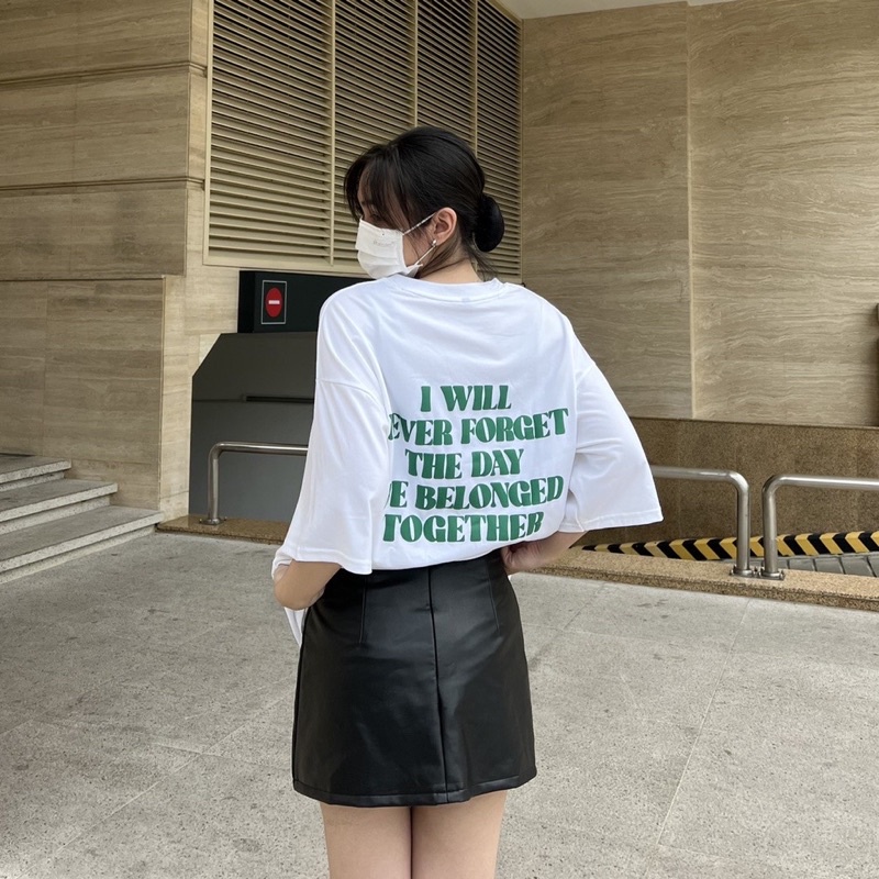 Áo thun phông logo tay nam nữ PINK tay lỡ form rộng WHITE NIGHT Unisex