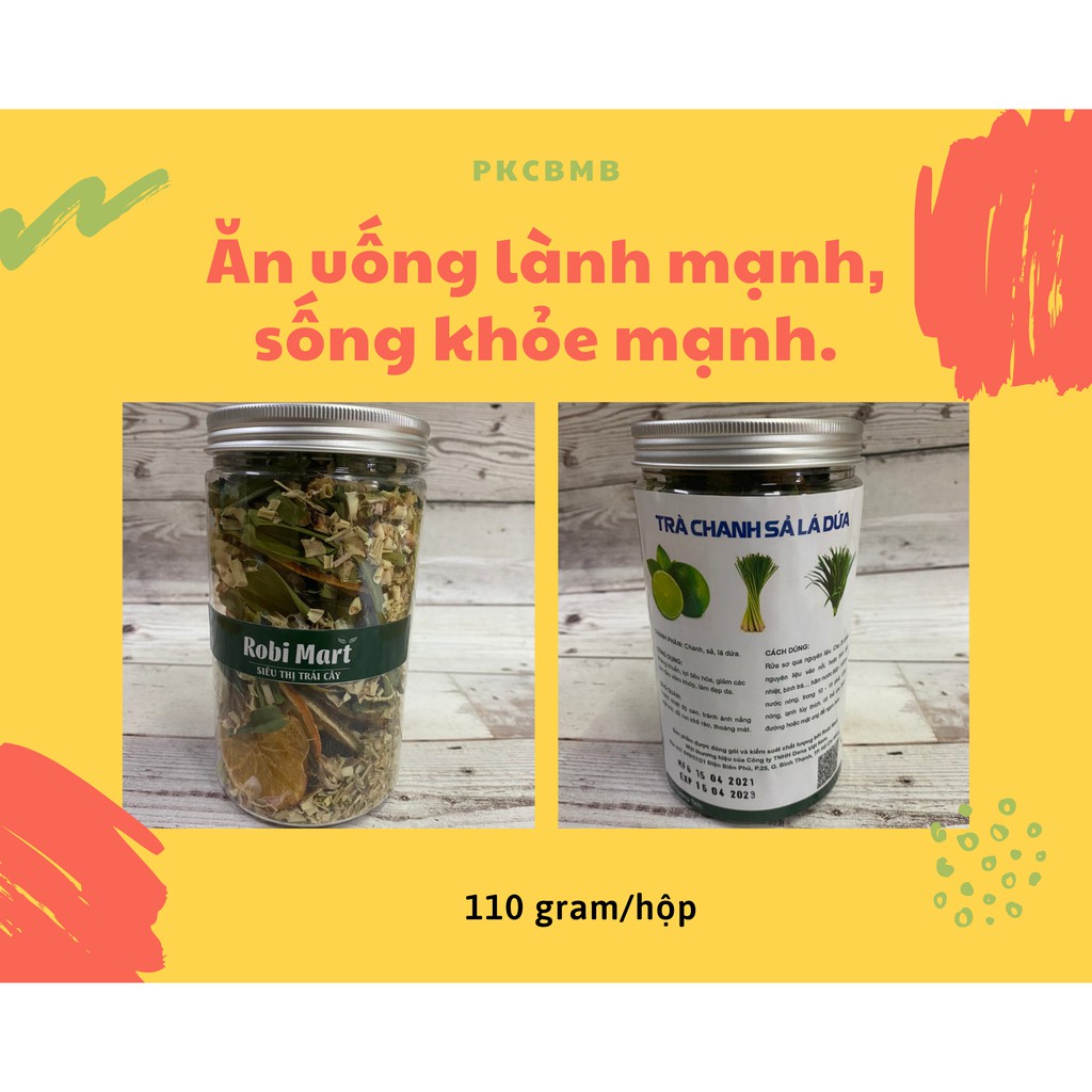 Set gói trà chanh sả lá dứa thức uống detox tăng sức đề kháng cho cơ t