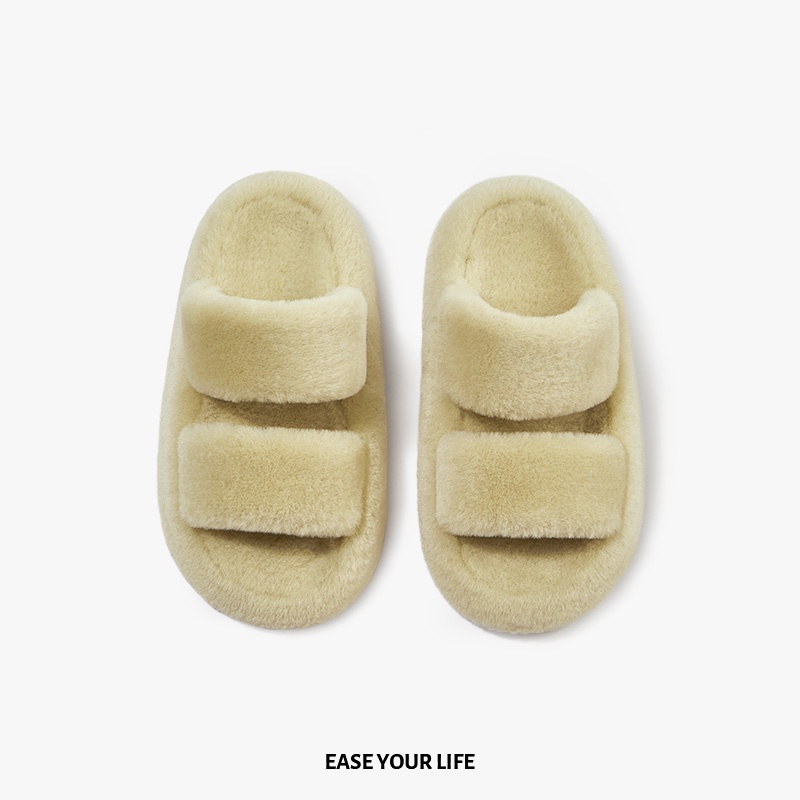 Dép bông đi trong nhà POSEE PS7106W đế dày chống trượt thời trang thu đông cho cặp đôi