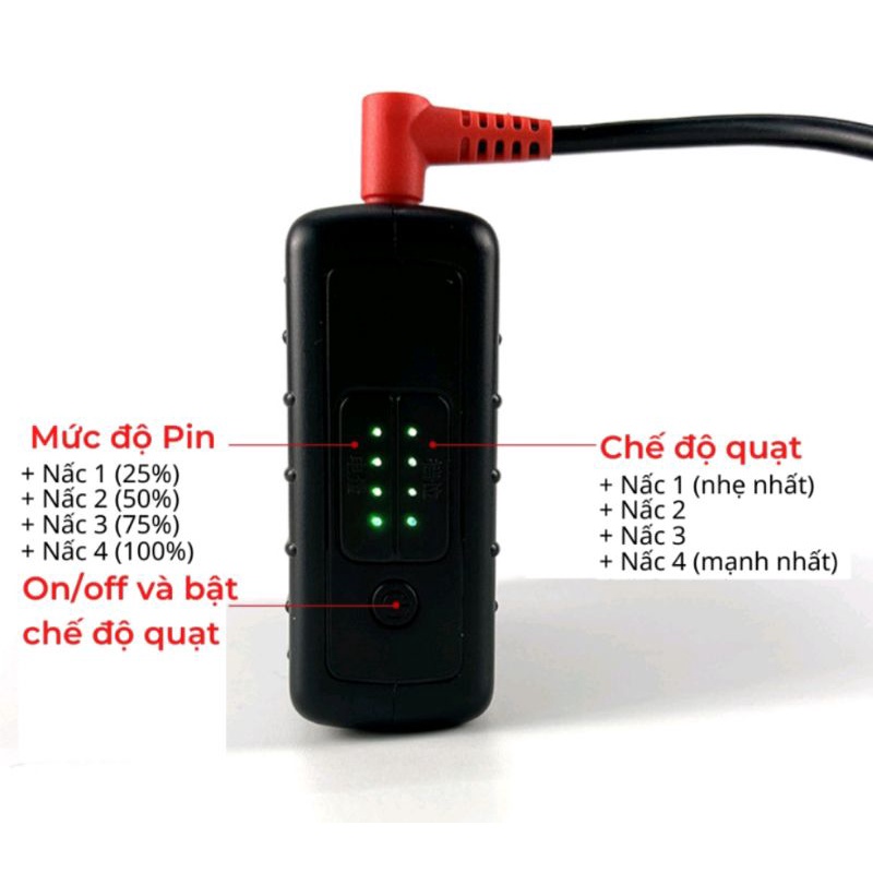 quạt áo điều hòa KHÔNG CHỔI THAN  GIFV :30.000mAh chống nước