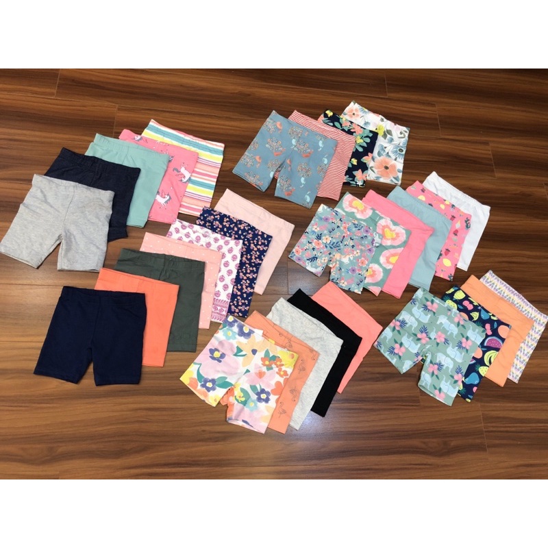 Set 5c Quần legging đùi,lửng bé gái, chất cotton xuất dư Carter Cambodia size 3m-5y