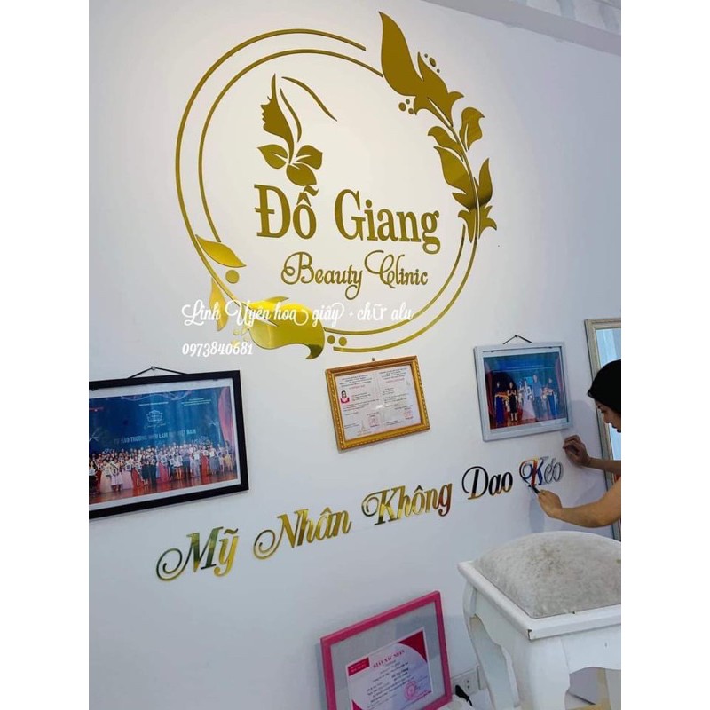 Chữ alu gắn tường tên thương hiệu cắt theo ý muốn