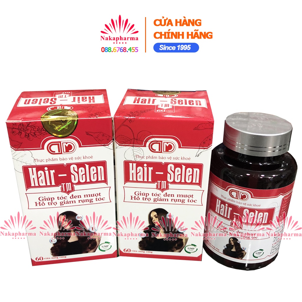 Viên dưỡng tóc Hair-Selen TM – Giảm rụng tóc, kích thích tóc mọc nhanh, tóc khỏe, giúp đẹp da - Hairselen Trang Minh