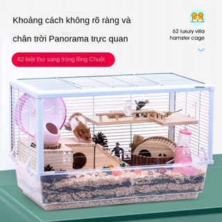 Lồng chuột hamster Gấu vàng trong suốt Acrylic Đồ chơi thú cưng lớn Guinea Pig Nguồn cung cấp cho ăn Biệt thự
