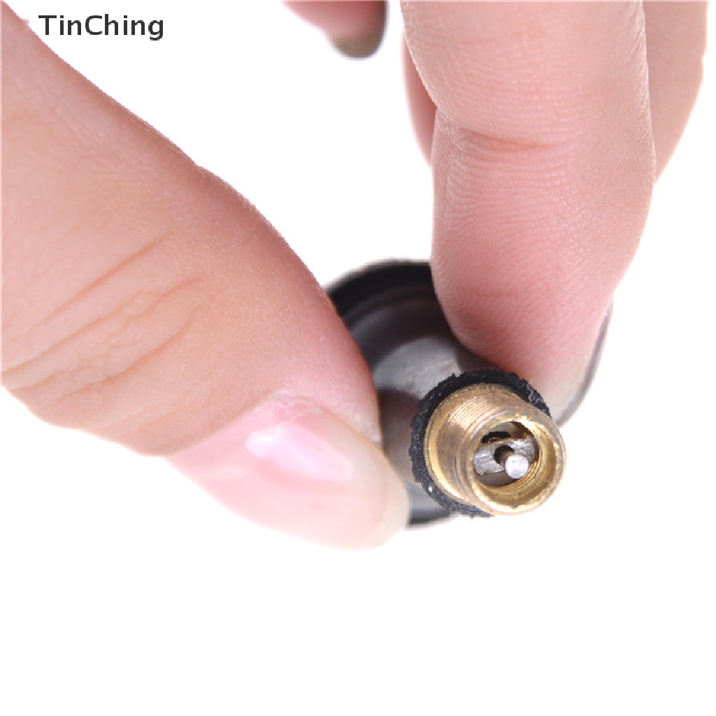 Set 4 Van Lốp Xe Hơi TR413 Bằng Cao Su Ngắn Màu Đen Có Nắp