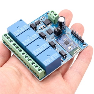 [COD]-12V 4CH Remote Control Switch Bluetooth Relay ule for Android Mobile Motor LED Light DIY Electronic Kit