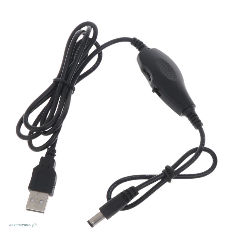 Cáp Điều Khiển Tốc Độ Từ 5V USB Sang 12V 6W 5.5x2.1mm Cho Quạt Đèn LED