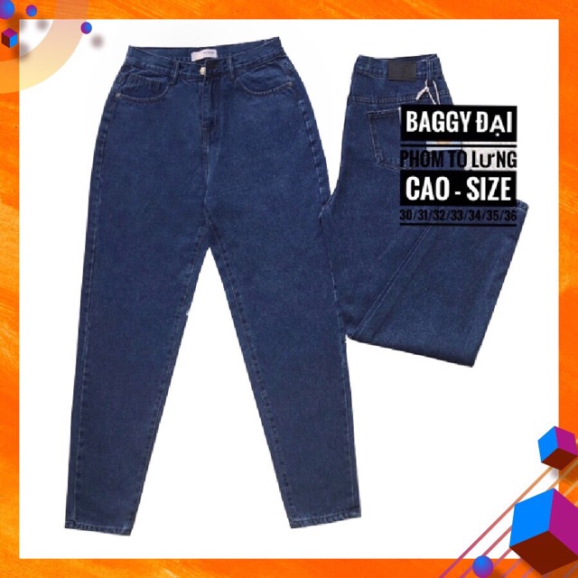 [SIZE SIÊU TO 30~36] QUẦN BAGGY JEAN NAM/NỮ - LƯNG CAO - PHOM TO DÀI | BigBuy360 - bigbuy360.vn