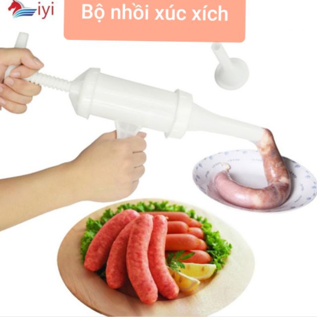 Combo Bộ nhồi xúc xích, lạp xưởng +2 vỏ Colagen