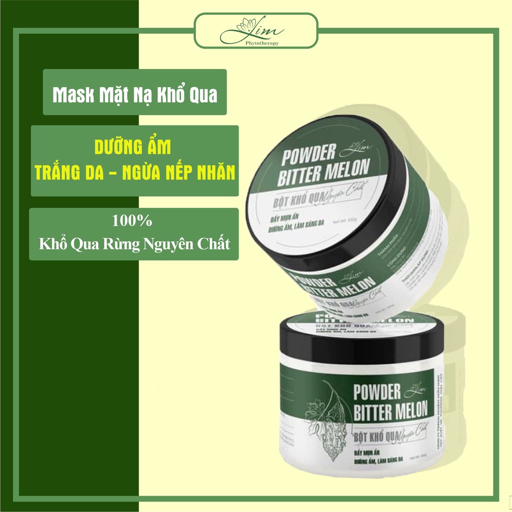 Bột khổ qua giúp trăng da ngừa mụn thu nhổ lỗ chân lông - Bột Khổ Qua Lim