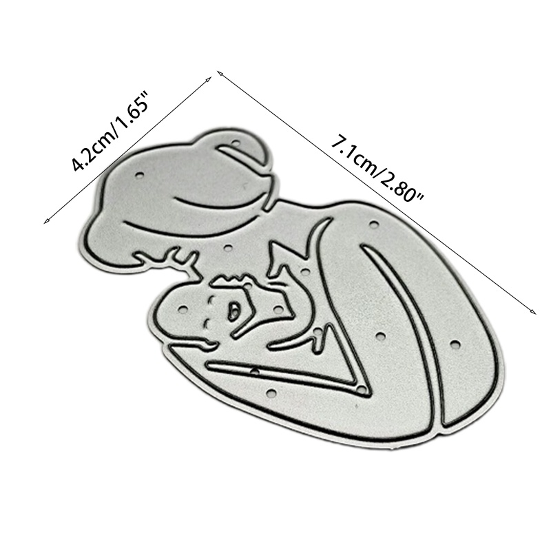 Khuôn Cắt Giấy Kim Loại Hình Mẹ Và Bé Đáng Yêu