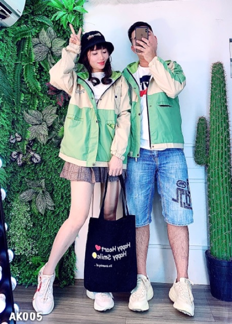 🌈𝐆𝐈𝐀́ 𝐗𝐔̛𝐎̛̉𝐍𝐆💢005 Áo Khoác Kaki - Xanh-Kem 2 Lớp Bomber Jacket Unisex | BigBuy360 - bigbuy360.vn