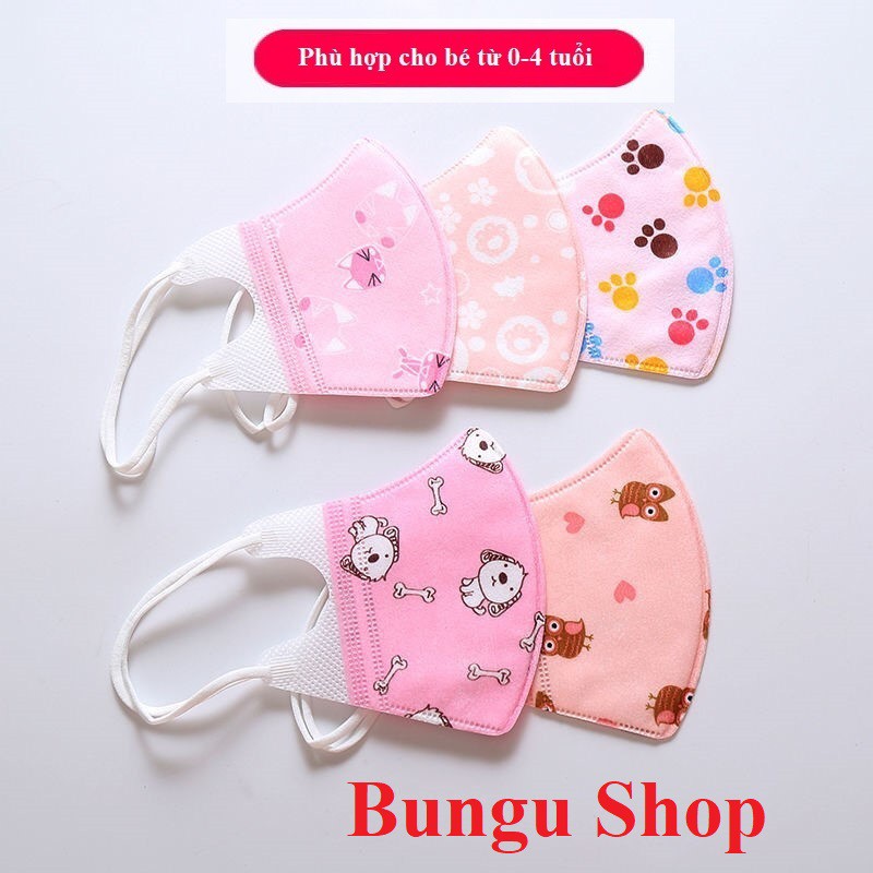 ⚡️FREESHIP⚡️ Khẩu trang y tế cho bé in hình 3D chống bụi kháng khuẩn xuất Nhật   Bungu Shop