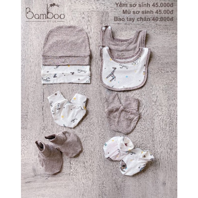 Lil little love - Bộ dài tay bamboo cho bé 3-7kg sơ sinh