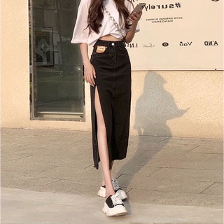 chân váy jeans xẻ QUẢNG CHÂU ODER