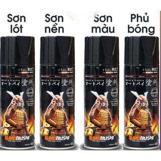 Sơn xịt Samurai chuyên dùng cho xe máy đủ loại màu, Lót, Bóng, Chịu nhiệt