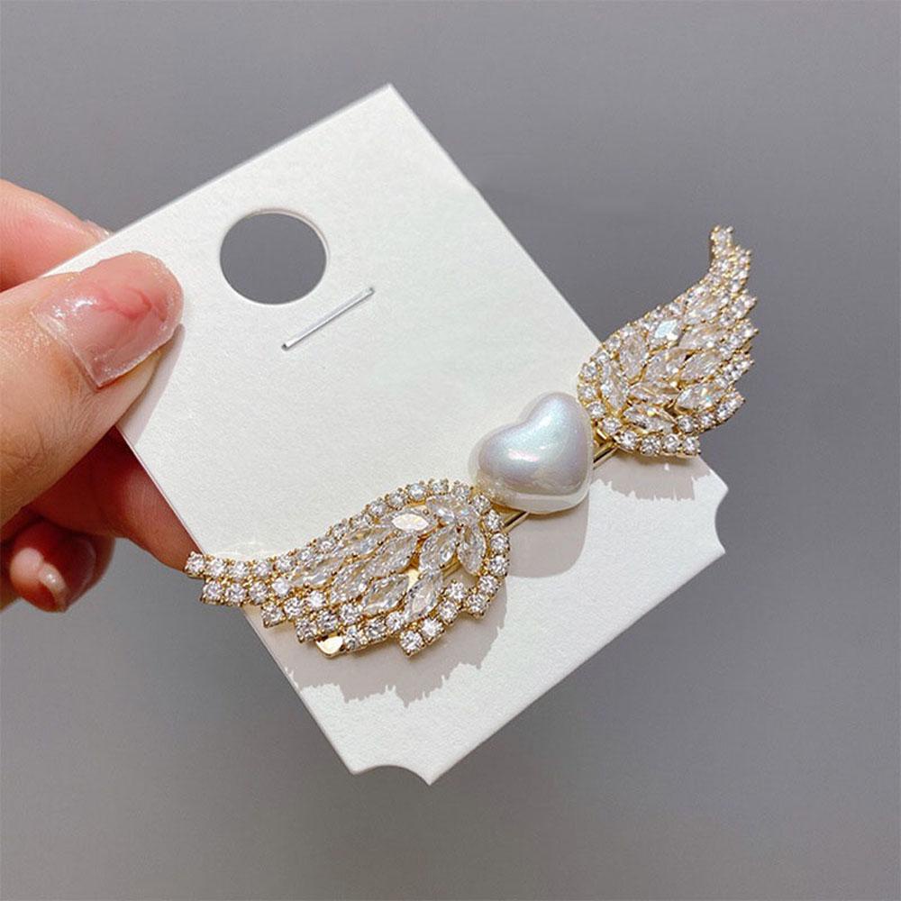 Kẹp Tóc Hình Cánh Thiên Thần / Trái Tim Xinh Xắn WMES15H Cho Nữ|Kẹp Mỏ Vịt Chuyên Dụng Chất Lượng Cao