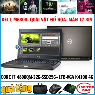 Dell M6800 trùm đồ họa core i7 4800qm, vga K3100M 4G, K4100M 4G, laptop cũ chơi game