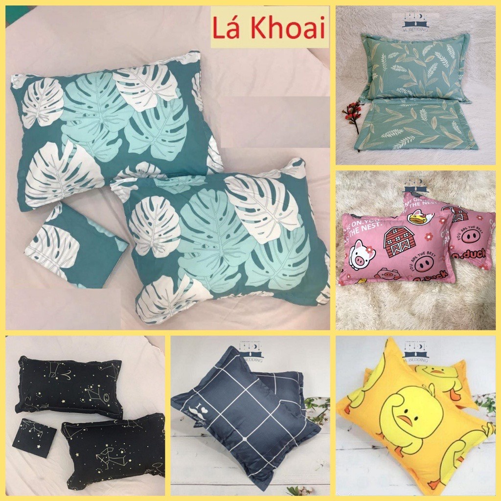 Vỏ gối cotton poly_với nhiều mẫu mã đa dạng_ họa tiết đẹp  _hàng không kèm ruột_ kích thước 45x65cm