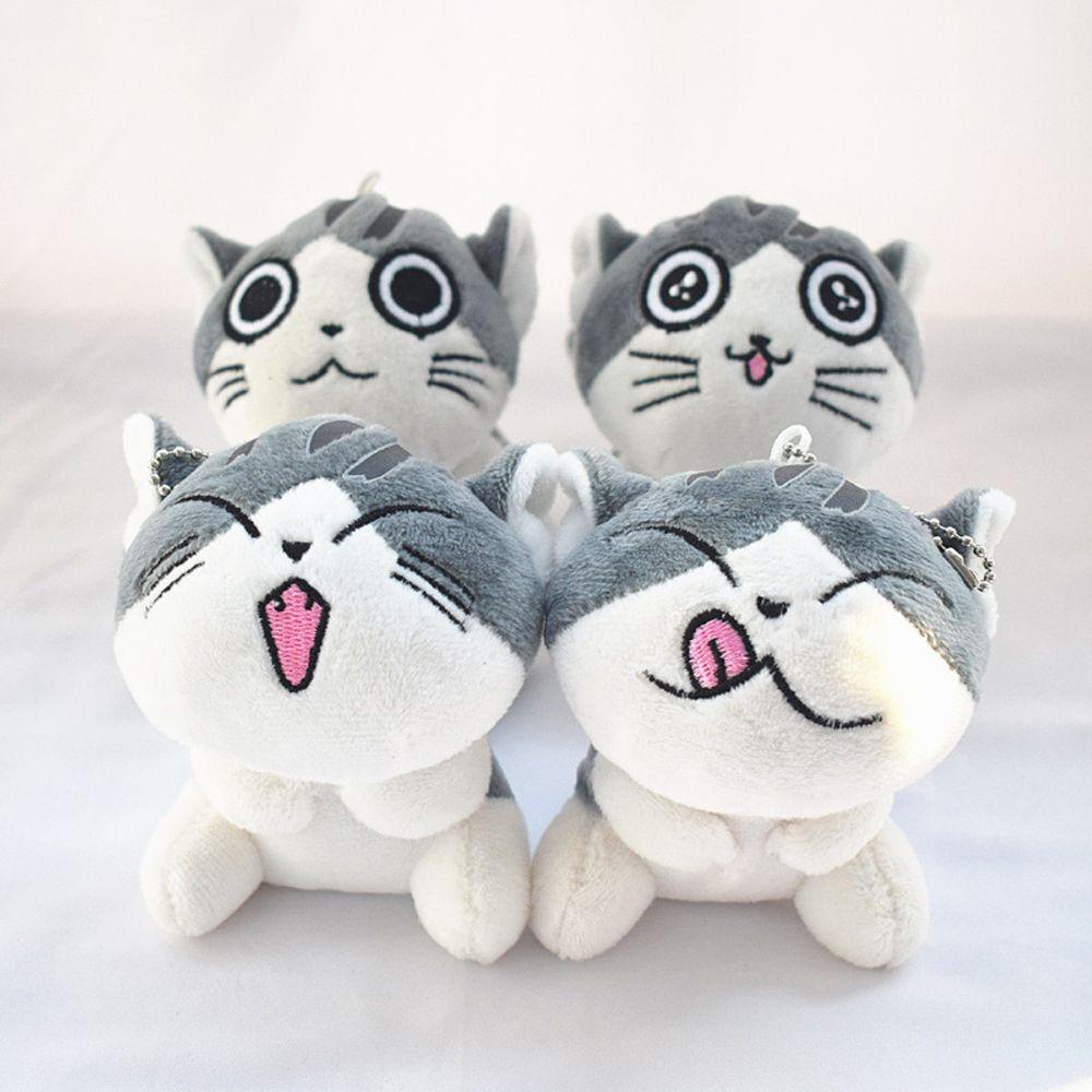 LANFY Móc Khóa Hình Mèo Nhồi Bông 10CM Với 4 Kiểu Thiết Kế Dễ Thương