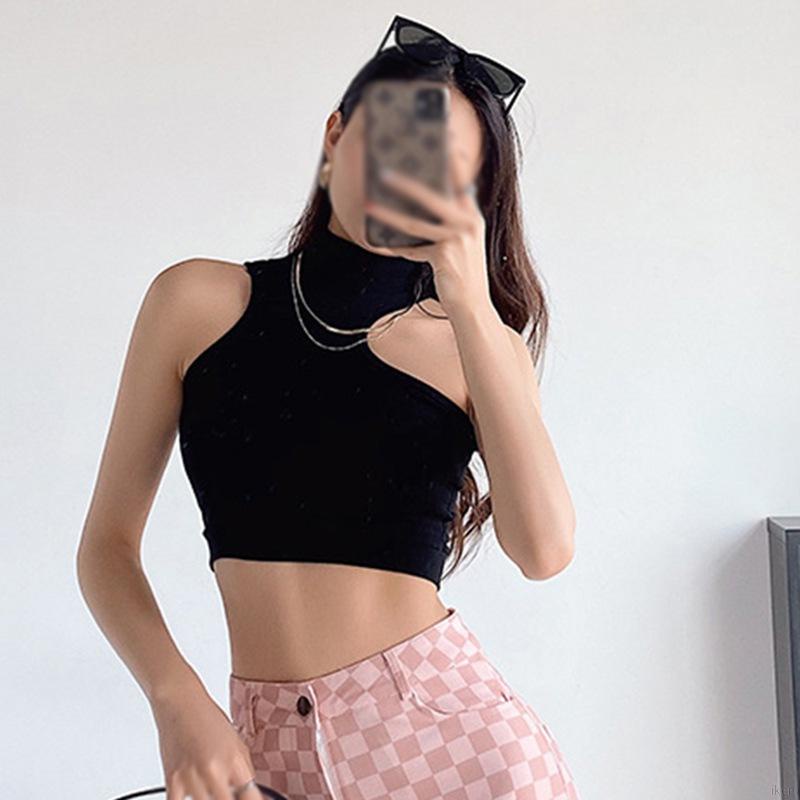 Áo Tank Top Sát Nách Cổ Cao Thời Trang Cho Nữ