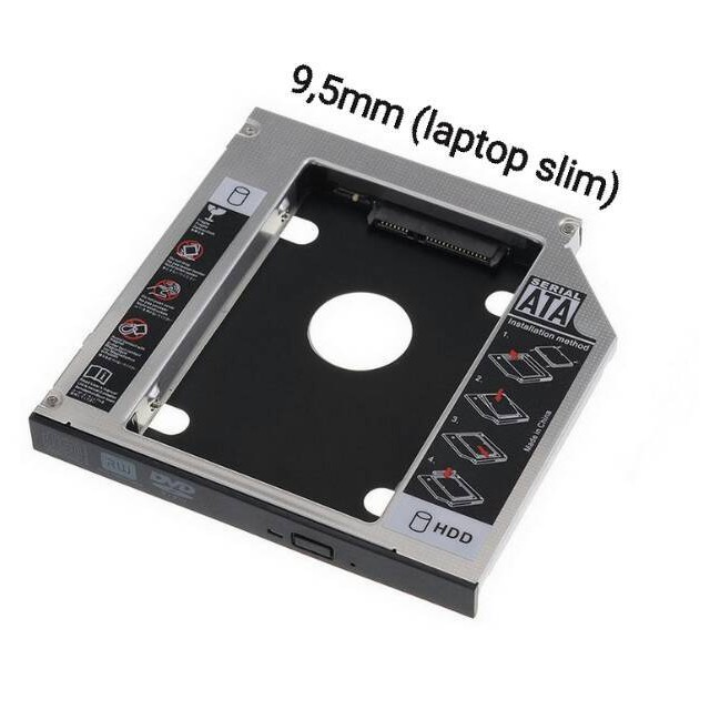 Khay Đựng Ổ Đĩa Dvd Chuyển Đổi Ổ Cứng 9.5mm Sata Hdd Ssd Cho Laptop Notebook Fujitsu Asus Acer Lenovo