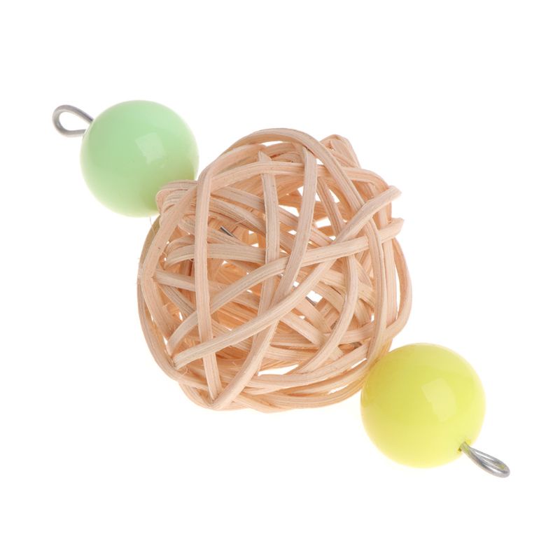 Đồ Chơi Bóng Đan Mây Nhiều Màu Vui Nhộn Cho Vẹt