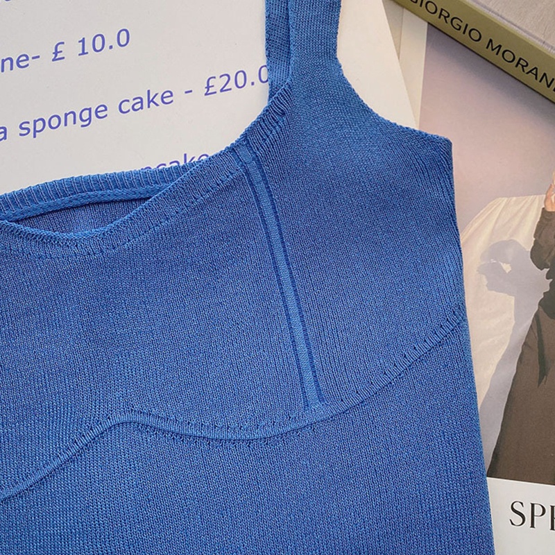 Áo Crop Top Hai Dây Cổ Chữ U Thời Trang Gợi Cảm