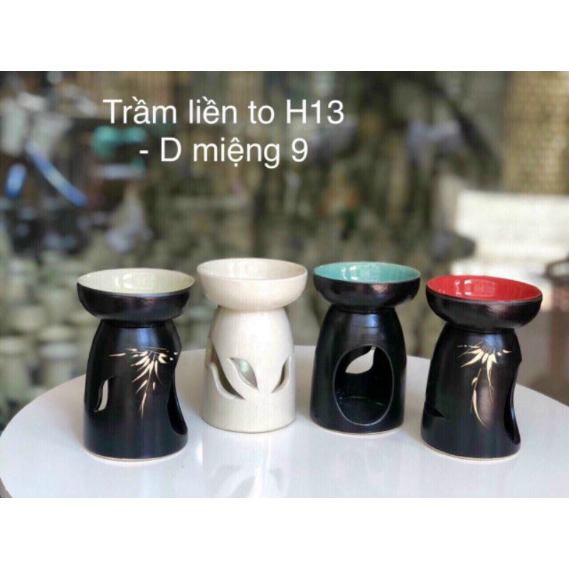 Đèn xông tinh dầu bằng nến Hình Trụ lớn GỐM SỨ BÁT TRÀNG