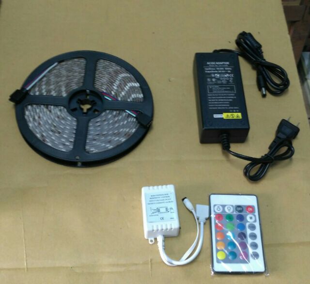 Bộ Đèn + Remote - Led đổi màu RGB - 5050 ( không có nguồn )