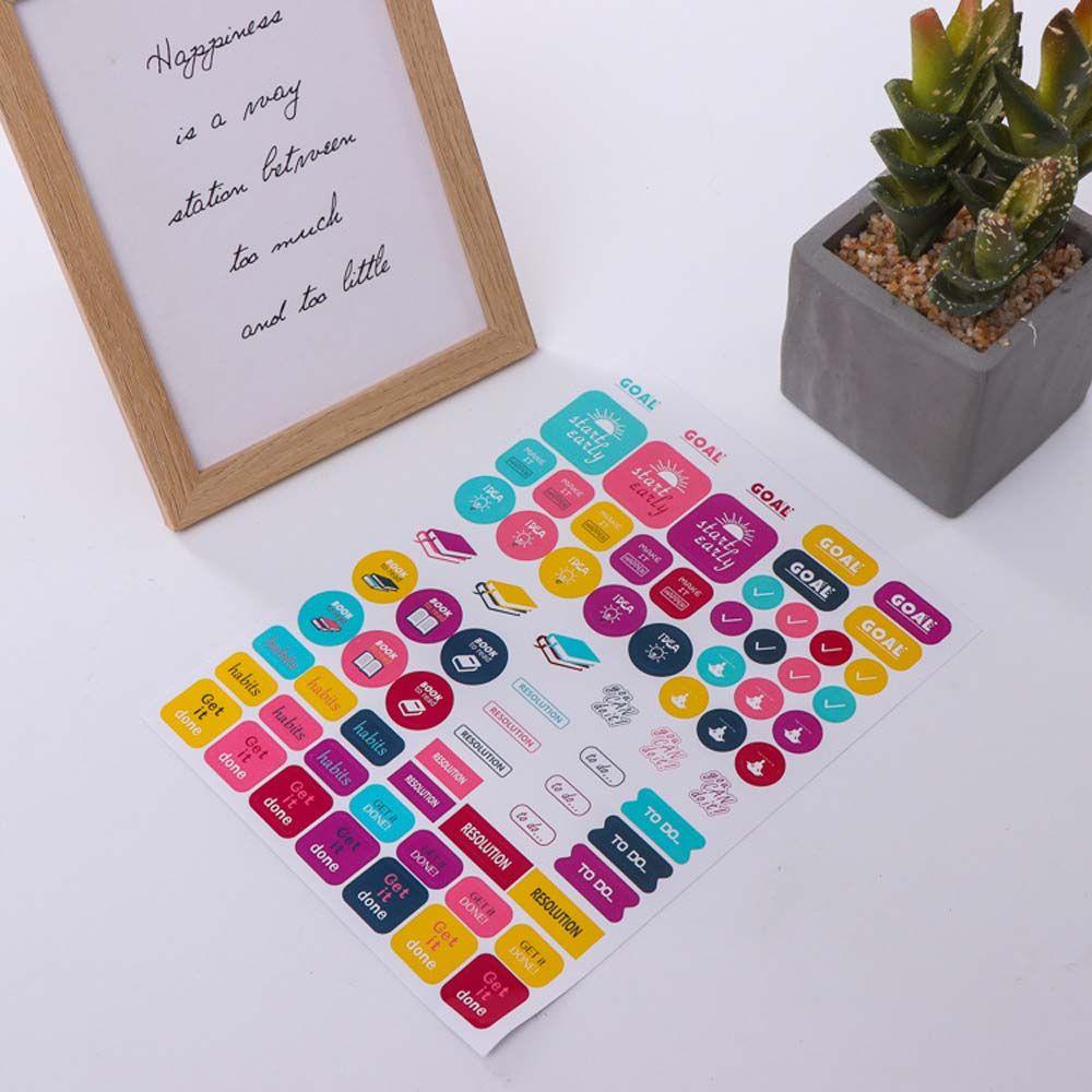 Miếng Dán Trang Trí Sổ Tay / Nhật Ký Tự Dính Chống Thấm Nước Họa Tiết Dễ Thương