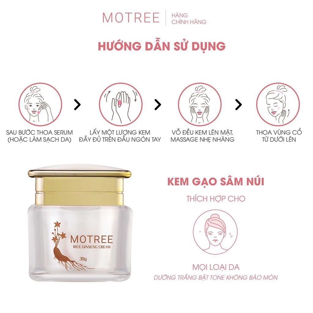 Cấy trắng men GẠO SÂM NÚI - RICE GINSENG CREAM