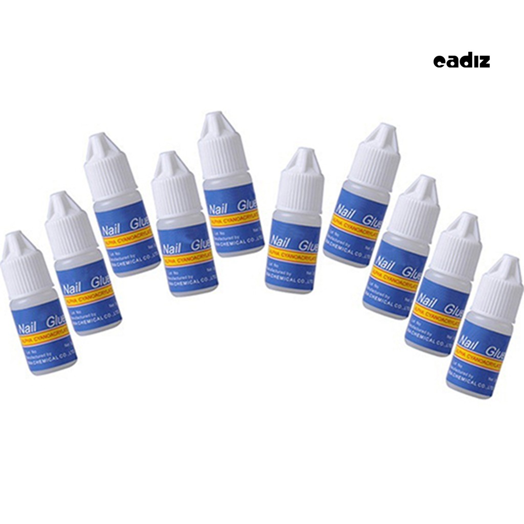 Bộ 10 lọ keo dán móng tay giả thiết kế tiện dụng chất lượng cao