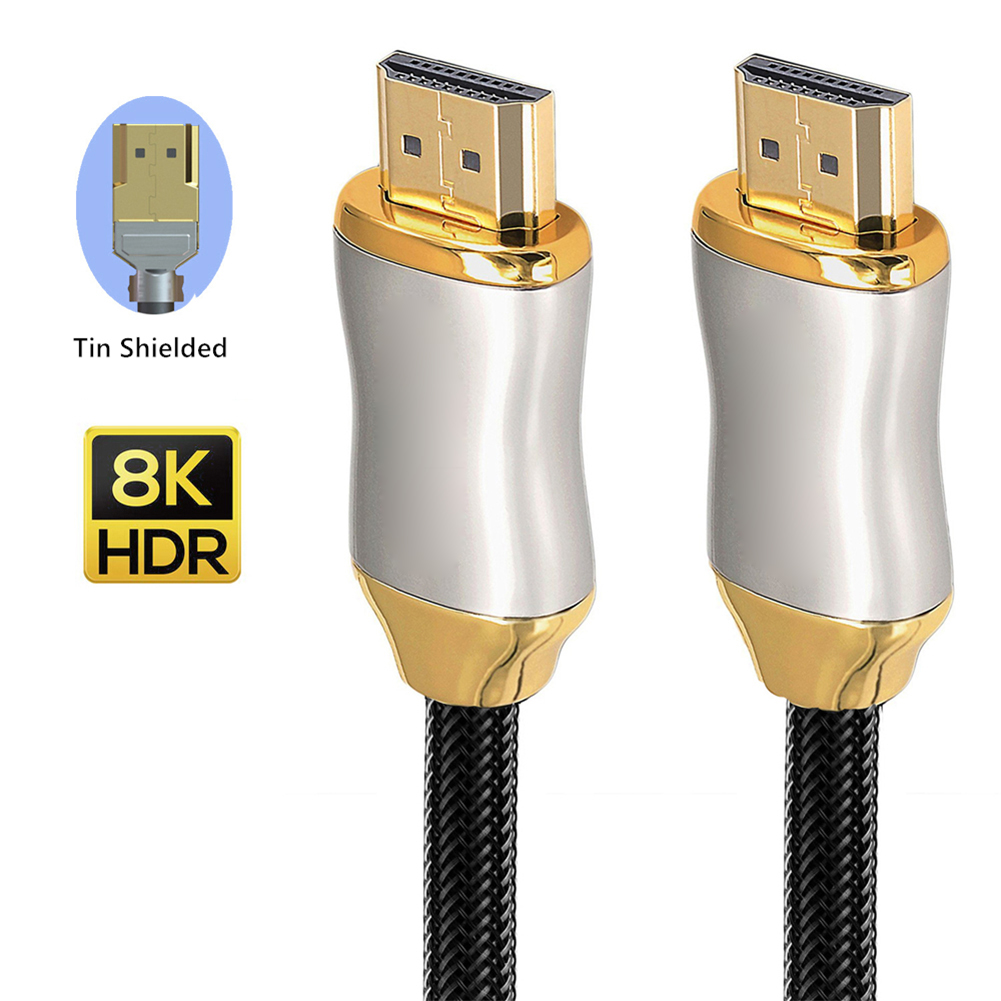 Cáp tương thích HDMI 2.1 Cáp 8K 60Hz 4K 120Hz Tốc độ cao 48Gbps Cáp HDMI 8K tương thích cho TV PS4 PC