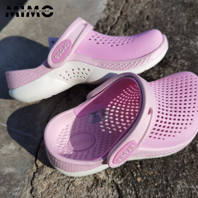 Tặng jibit, Dép sục trẻ em Literide 360 Clog Hồng Trơn êm mềm nhẹ cho bé gái