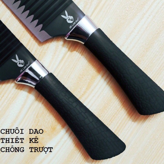Dao Thái Nhật Lưỡi Gợn Sóng Bằng Thép Không Gỉ - Dao Sóng Nhật