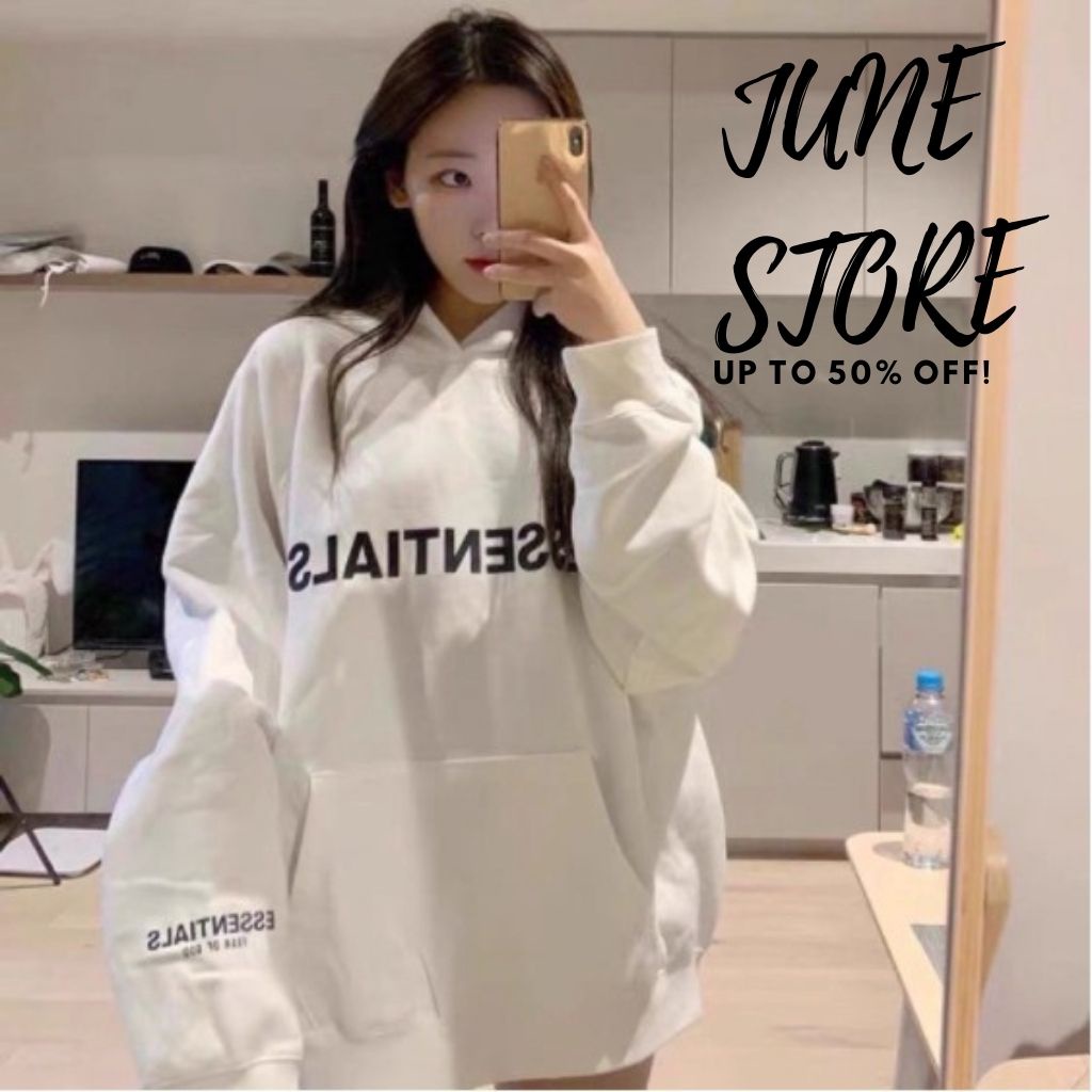 Áo hoodie essentials nỉ bông Cotton Dày Dặn POCAHOUSE LOẠI 1