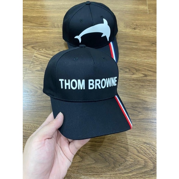 Mũ THOM in hình cá mập vạch sườn 3 màu chất luôn