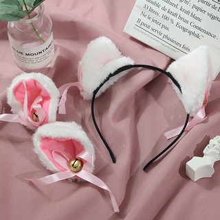 Bờm tai mèo - Kẹp tóc tai mèo cài tóc bông mềm mịn có chuông/ Không chuông hóa trang hoạt hình (Aries Cosplay Shop)