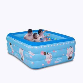 BỂ BƠI PHAO BƠI 3 TẦNG CHỮ NHẬT 1.3M ĐÁY CHỐNG TRƯỢT.
