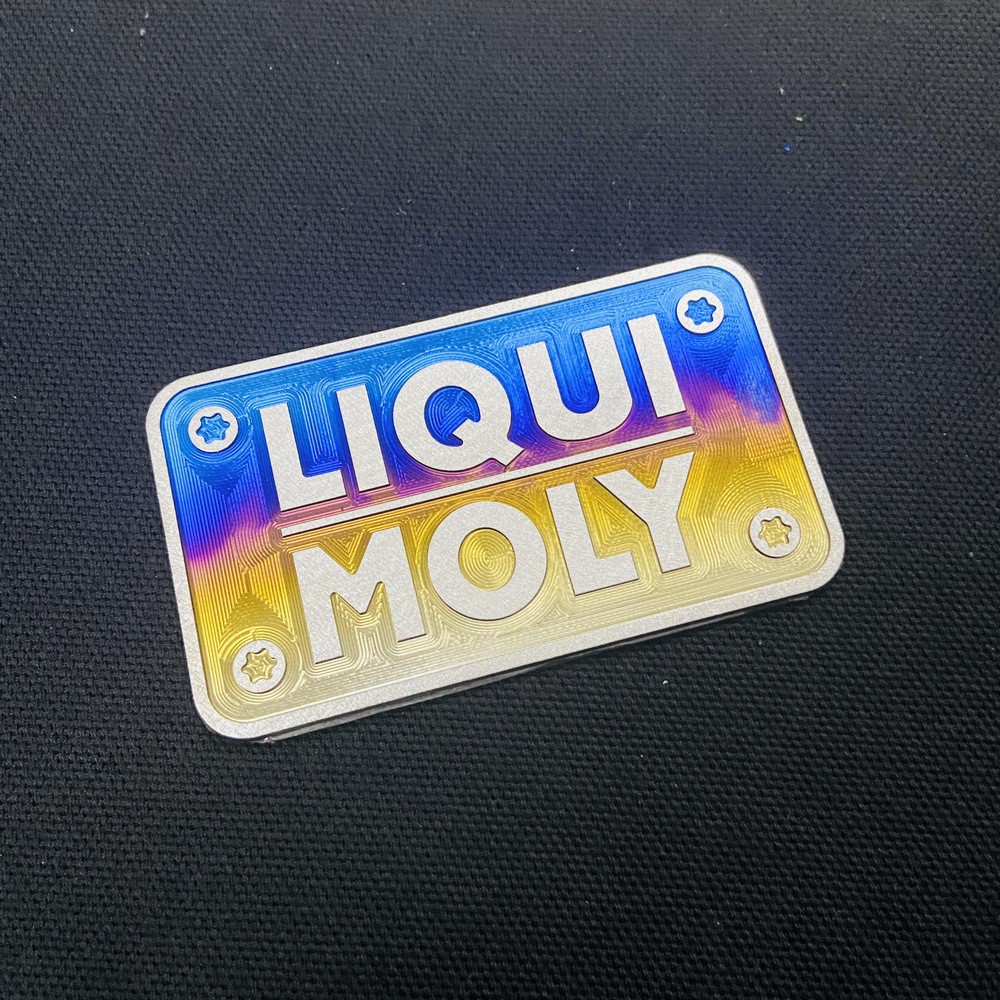 Tem dán xe máy, tem TITANIUM dán gấp xe côn dán dè con xe tay ga kiểu chữ LIQUI MOLY