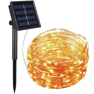 Bộ dây đèn LED trang trí ngoài trời dài 22 mét dùng năng lượng mặt trời