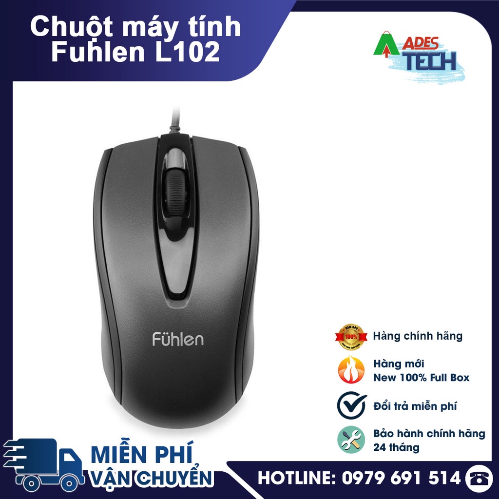 Chuột Máy Tính Có Dây Fuhlen L102 Kết nối USB | Chuột Văn Phòng Fuhlen Chính Hãng